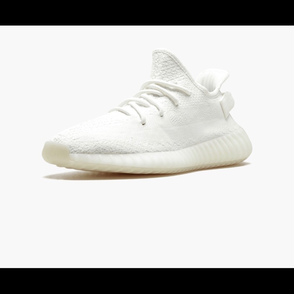 Triple White Yeezy Boosts